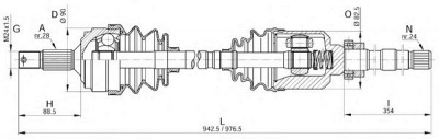 OPEN PARTS drs624900 -  Приводной вал
